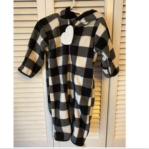 Plaid zip up warm suit